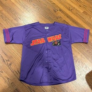 Star Wars Baseball Jersey Shirt - Purple & Red Darth Maul Graphic